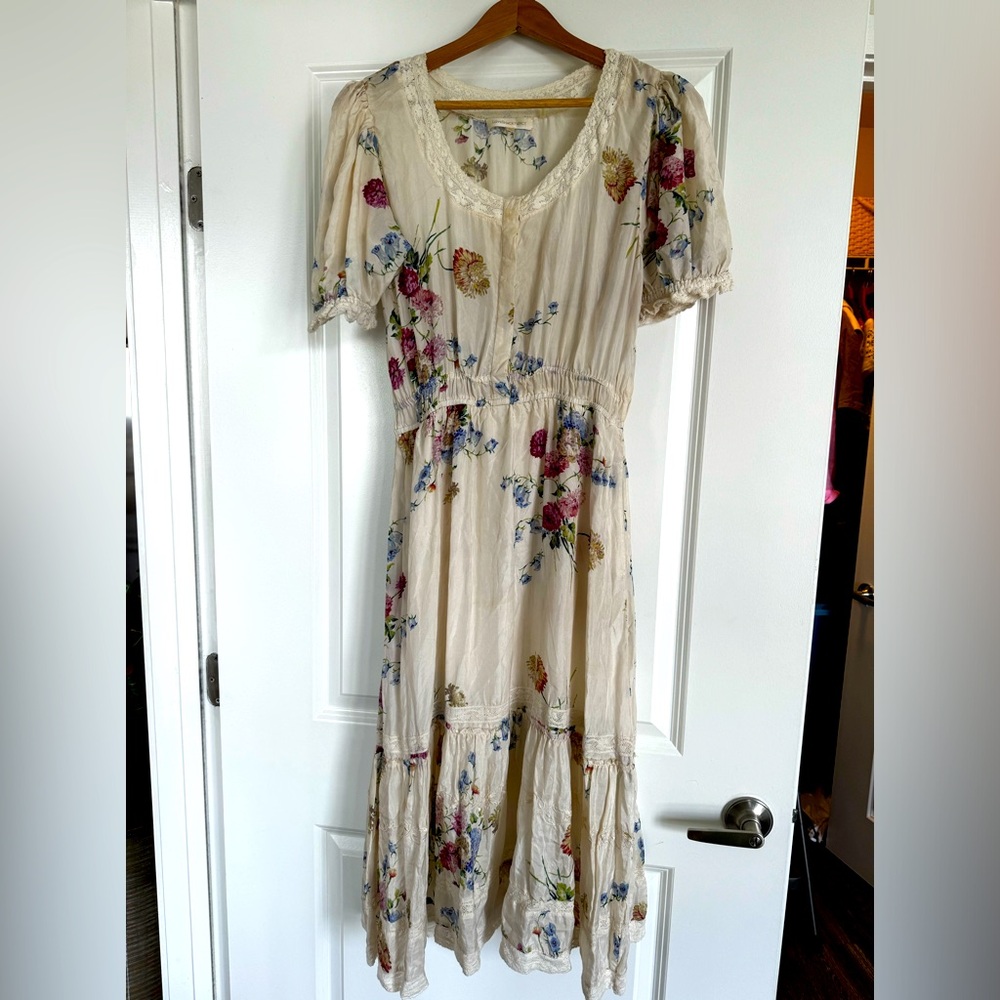 COPY - Love Shack Fancy silk maxi dress. Size M. 100% silk. Has pockets.